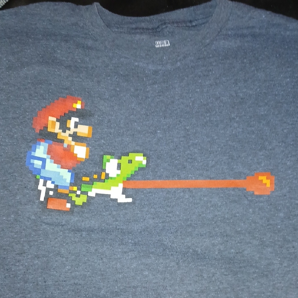 Super Mario Graphic Tee - Gray XL